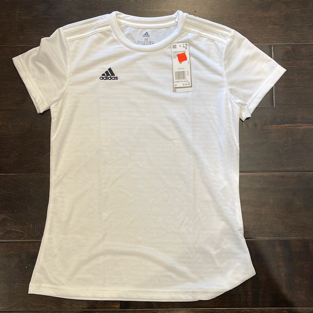 Women’s White Adidas Top Size Medium New With Tags